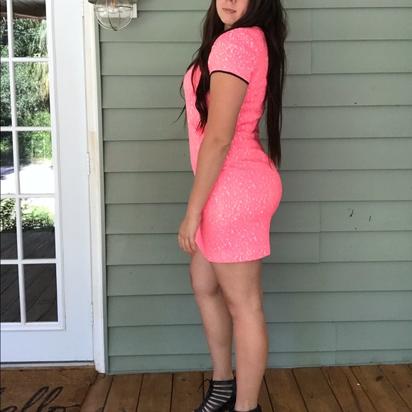 Banana Republic Hot Pink Leopard Print Dress - Picture 5 of 8